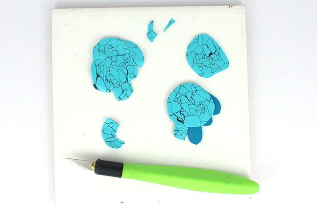 imitation pierre turquoise en pâte polymère : Etape 10