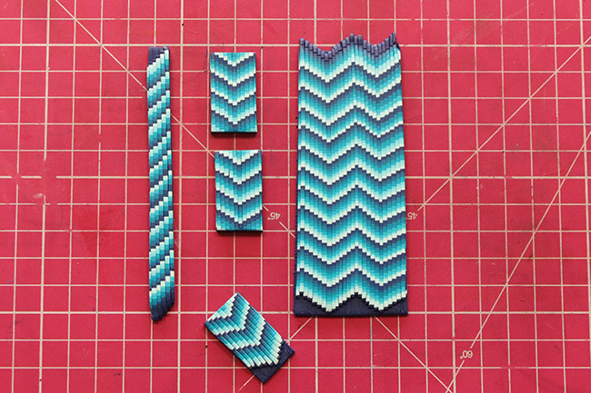 Technique du Bargello en pâte polymère : Etape 10