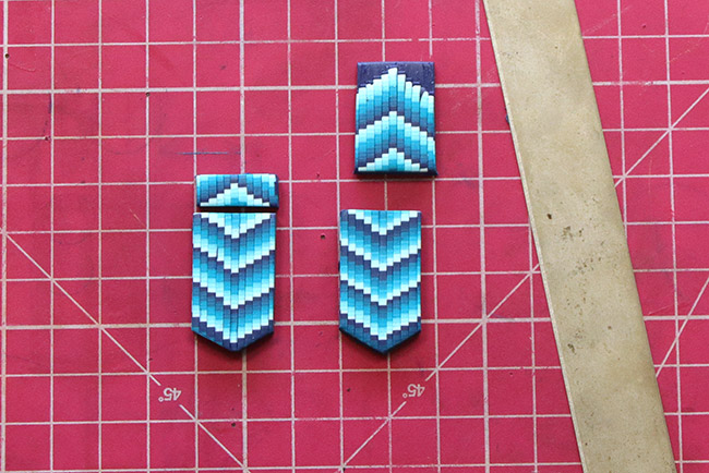 Technique du Bargello en pâte polymère : Etape 11