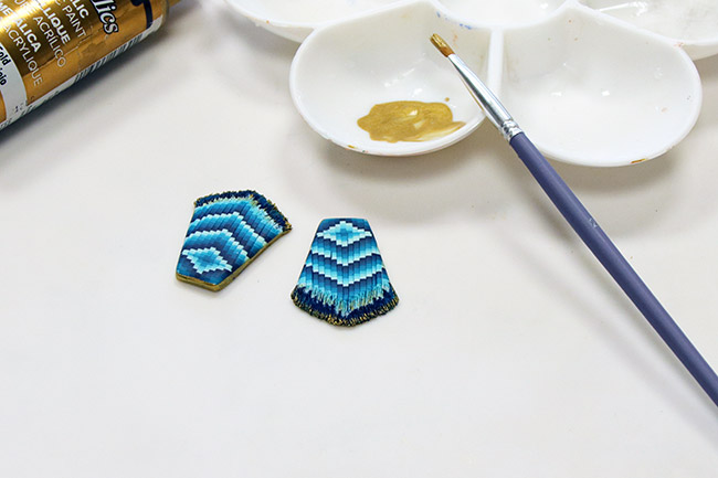 Technique du Bargello en pâte polymère : Etape 14