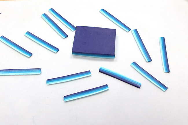 Technique du Bargello en pâte polymère : Etape 7