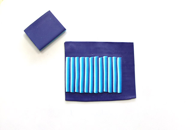 Technique du Bargello en pâte polymère : Etape 8