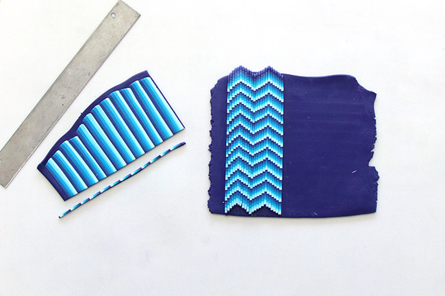 Technique du Bargello en pâte polymère : Etape 9