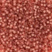 Rocaille Miyuki 15/0 553 - Dyed Dark Peach Silver Lined Alabaster x8g
