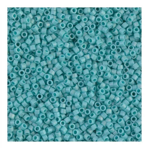 Miyuki Delica 11/0 DB0878 - Mat Opaque Turquoise Green AB x8g