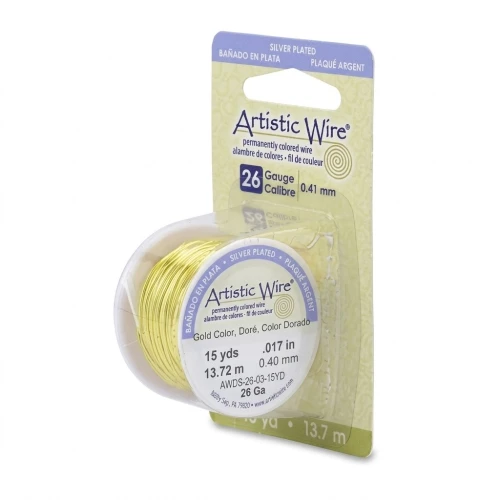 Fil de cuivre Artistic Wire 0.41 mm - Citron x13.7m
