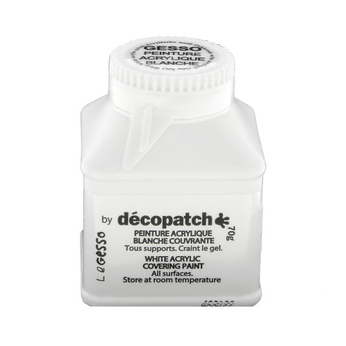 Le Gesso par Decopatch - Peinture acrylique blanche couvrante x70 g