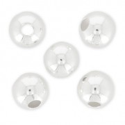 Perles rondes - Fabrication européenne - 6 mm en Argent 925 x10