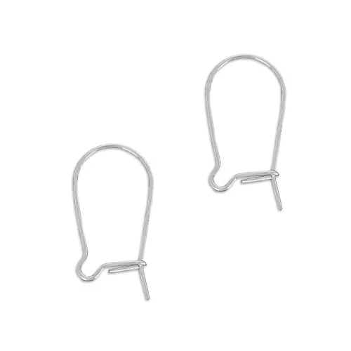 Boucles d'oreilles crochets dormeuses 14 mm en Argent 925 x2
