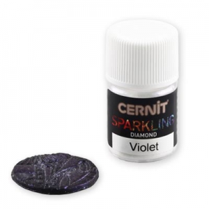 Poudre de verre pour la pâte polymère Cernit Sparkling Diamond Violet 900 x5g