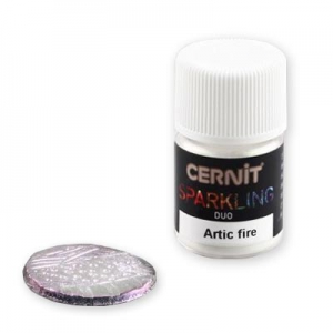 Poudre de mica pour la pâte polymère Cernit Sparkling Duo Artic Fire 004 x2g