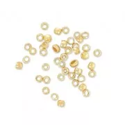 Perles à écraser 1.5 mm - Fabrication Européenne - Doré à l'or fin x100