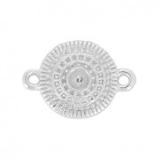 Intercalaire Mandalas à strasser 2 anneaux 18x12 mm en Argent 925 x1
