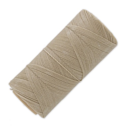 Bobine de fil ciré Linhasita pour micro macramé 0.75 mm - Beige (05) x228m