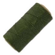 Bobine de fil ciré Linhasita pour micro macramé 0.75 mm - Olive Green (88) x250