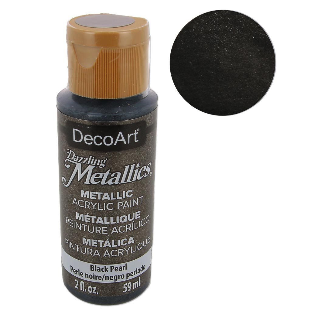 Peinture acrylique métallique DecoArt Dazzling Metallics Black