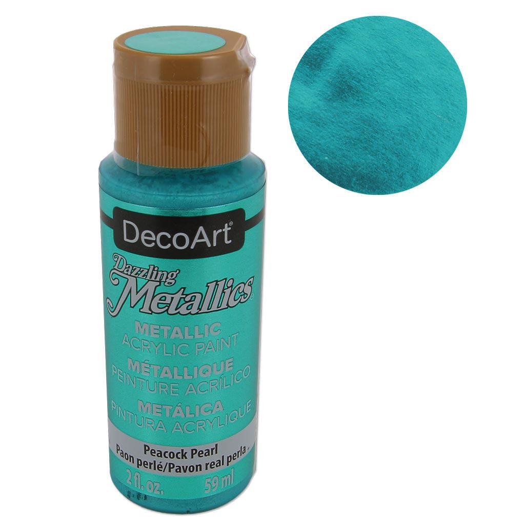 Peinture acrylique métallique DecoArt Dazzling Metallics Peacock