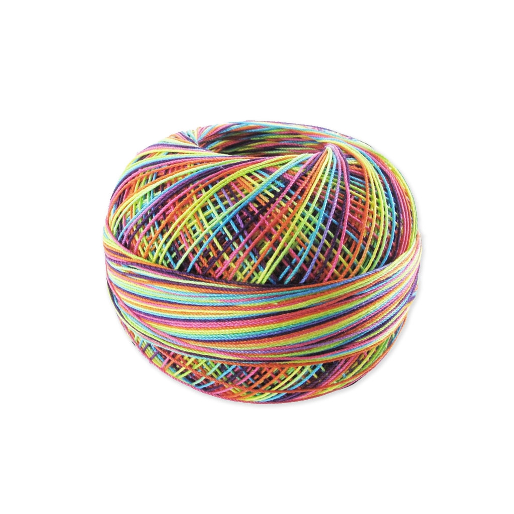 Fil de coton Lizbeth taille 20 Rainbow Taffy n°153 x192m - Perles & Co