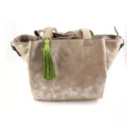 Grand Pompon textile sans attache 120 mm pour déco ou bijoux Vert