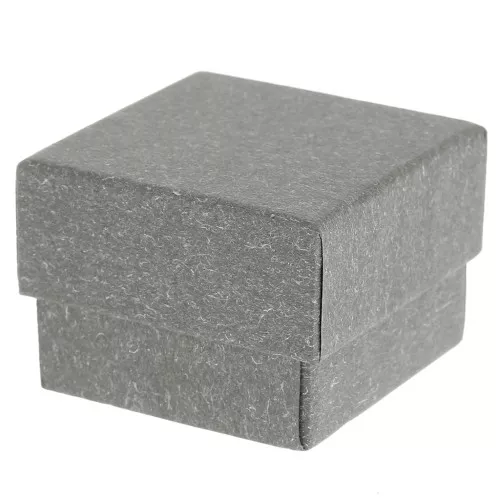 Boite écrin bijoux fantaisie pour bague 5x5x3.8 cm Gris