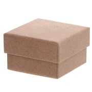 Boite écrin bijoux fantaisie pour bague 4.5x4.5x3.2 cm Kraft x1