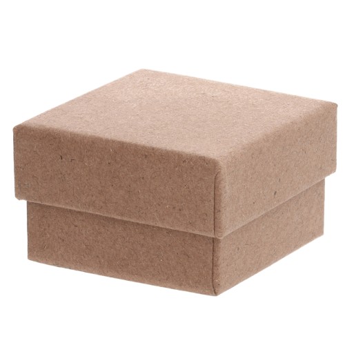 Boite écrin bijoux fantaisie pour bague 4.5x4.5x3.2 cm Kraft x1