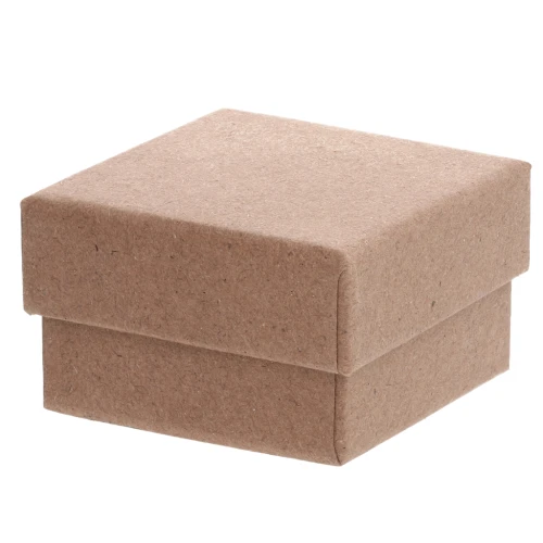 Boite écrin bijoux fantaisie pour bague 4.5x4.5x3.2 cm Kraft x1