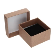 Boite écrin bijoux fantaisie pour bague 4.5x4.5x3.2 cm Kraft x1