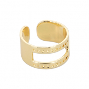 Bague éco spécial tissage de perles Miyuki pour des créations DIY 20x10 mm doré