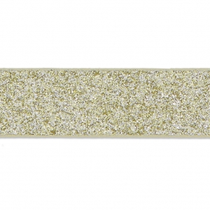 Ruban fantaisie pailleté en matière synthétique 10 mm Gold Glitter x1.2m