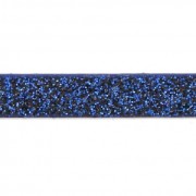 Ruban fantaisie pailleté en matière synthétique 5 mm Dark Blue Glitter x1.2m