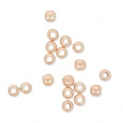 Perles Rondes 1,8 mm en Argent 925 doré rose x100