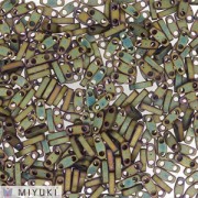 Miyuki Quarter Tila Beads 5x1.2x1.9 mm QTL-2035 - Metallic Khaki Iris Mat x10g