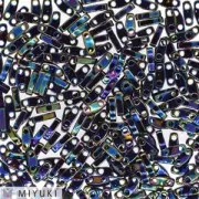 Miyuki Quarter Tila Beads 5x1.2x1.9 mm QTL-455 Variegated Blue Iris Metallic x10g