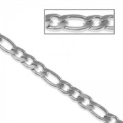 Chaîne maille figaro (1x3) 3.8 mm en Acier inoxydable x1m|raw }}