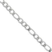 Chaîne maille figaro (1x3) 4 mm en Acier inoxydable x1m|raw }}