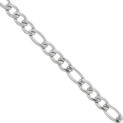 Chaîne maille figaro (1x3) 4 mm en Acier inoxydable x1m