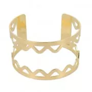 Bracelet manchette ajouré 36 mm doré x1