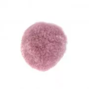 Pompon rond synthétique 2 cm Mauve Antique x1