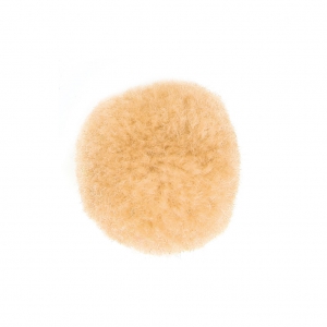 Pompon rond synthétique 2 cm Light Beige x1