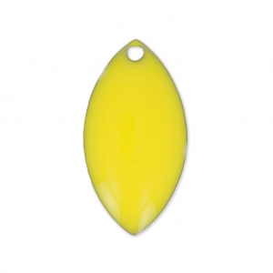 Navettes en métal et résine époxy 19x10 mm Jaune x 8