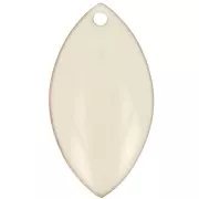 Navettes en métal et résine époxy 19x10 mm Crème x 8