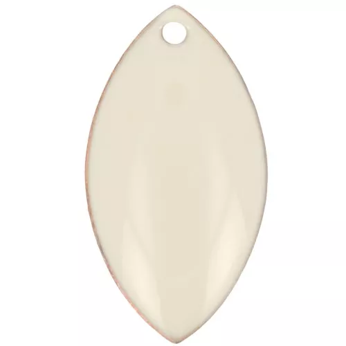 Navettes en métal et résine époxy 19x10 mm Crème x 8