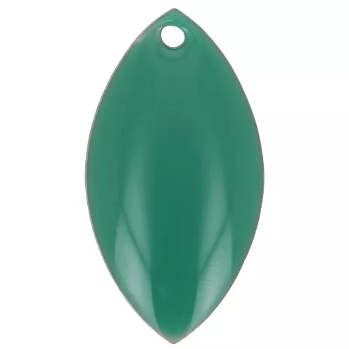 Navettes en métal et résine époxy 19x10 mm - Vert emeraude x8