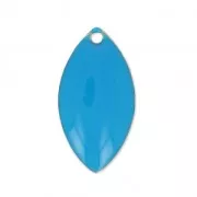 Navettes en métal et résine époxy 19x10 mm Bleu x 8