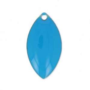 Navettes en métal et résine époxy 19x10 mm Bleu x 8