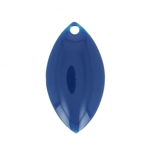 Navettes en métal et résine époxy 19x10 mm Bleu Nuit x8