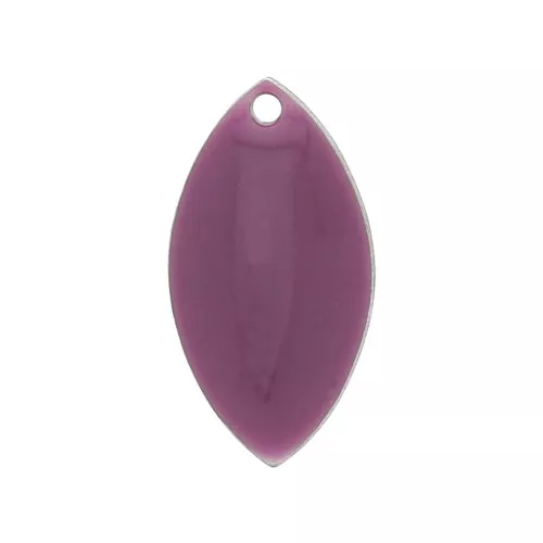 Navettes en métal et résine époxy 19x10 mm Prune x8
