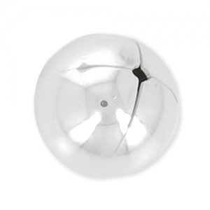 Perle Ronde semi-percée - Fabrication européenne - 10 mm en Argent 925 x1