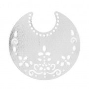 Pendentifs légers filigranés lunes 50.5x48 mm argenté x2|raw }}